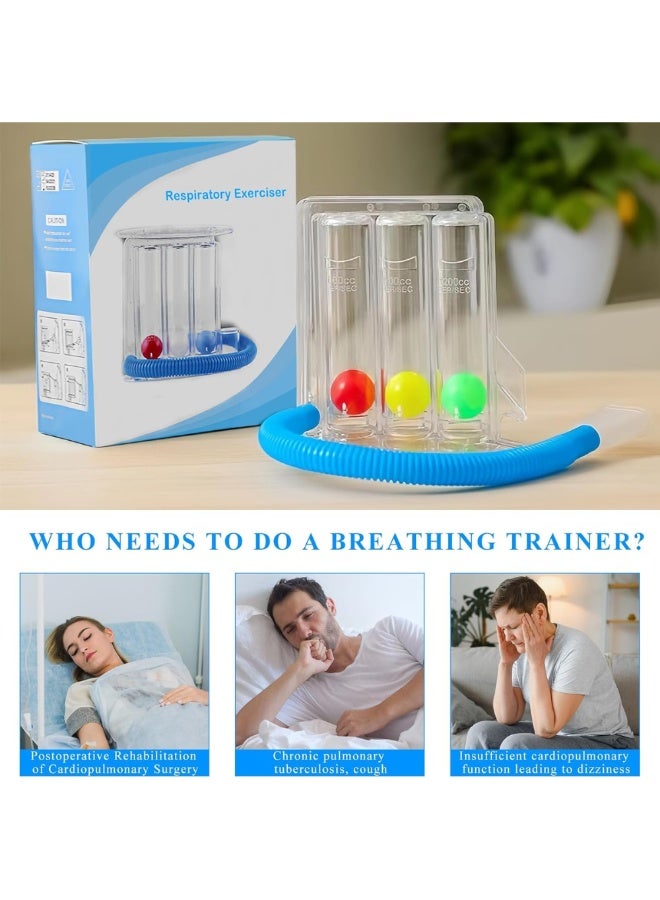 SnuzzleMart 3 Ball Breathing Exerciser for Lung Health – Dual-Sided Inspiratory & Expiratory Muscle Trainer (600-3000cc) – Portable Respiratory Recovery Device for Breathing Capacity & Vitality - Image 4